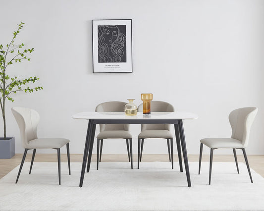 IN-Modern Simple Slate Dining Set