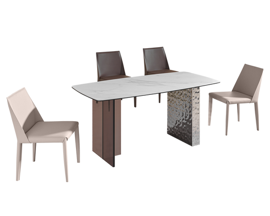 IN-Modern simple acrylic dining set