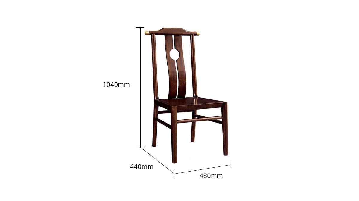 IN-Chinese Style Solid Wood Long Dining Set