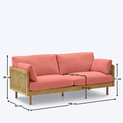 Rattan 3 Seater Sofa