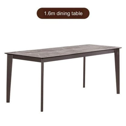 IN-Italian Light Luxury Rock Slab Dining Set - 6 Seater