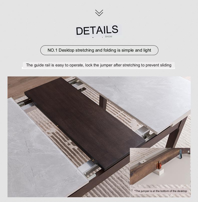 IN-Modern Minimalist Extendable Dining Set 6 Seater