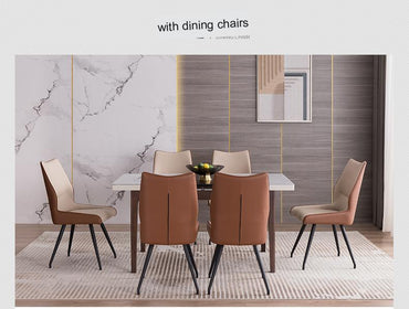 IN-Modern Minimalist Extendable Dining Set 6 Seater