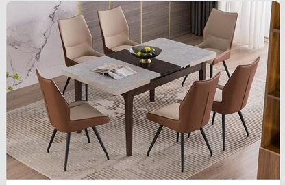 IN-Modern Minimalist Extendable Dining Set 6 Seater