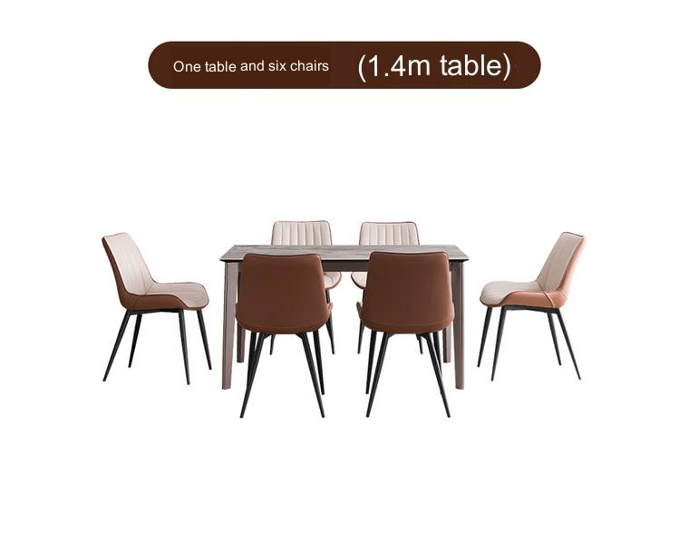 IN-Italian Light Luxury Rock Slab Dining Set 4 Seater