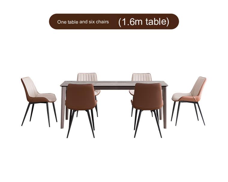 IN-Italian Light Luxury Rock Slab Dining Set - 6 Seater