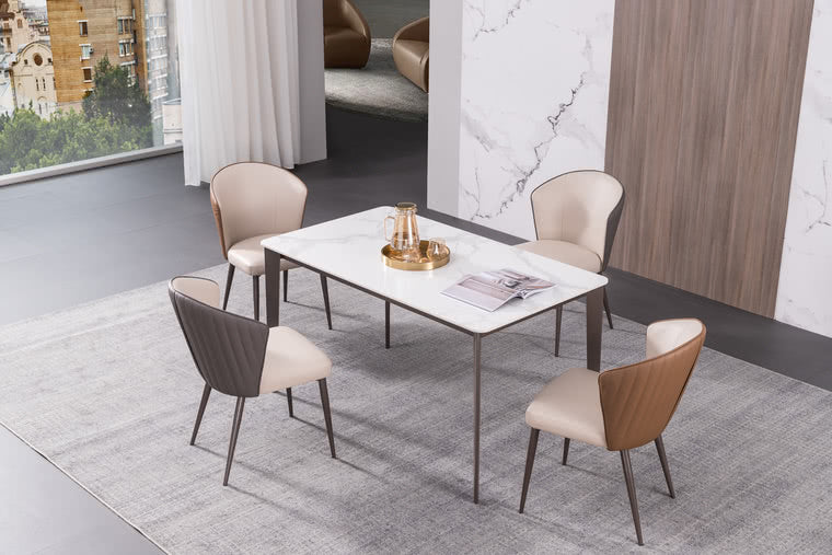 IN-Light & Luxury Slate Dining Set