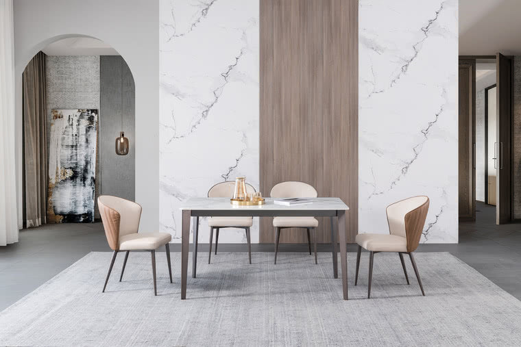 IN-Light & Luxury Slate Dining Set