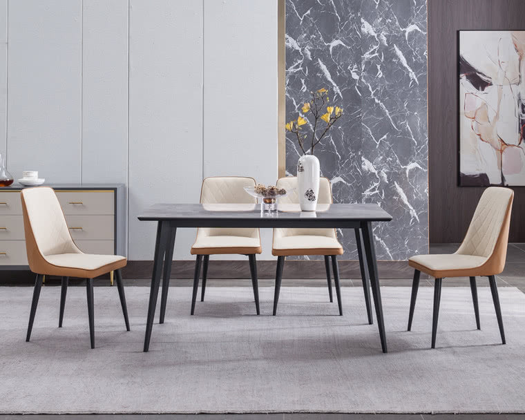 IN-Fashion Slate Dining Set 4 Seater