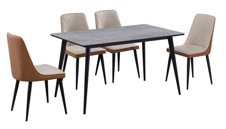 IN-Fashion Slate Dining Set 4 Seater