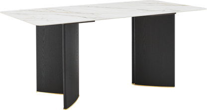 IN-Italian Minimalist Rock Slab Dining Set