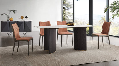IN-Italian Minimalist Rock Slab Dining Set
