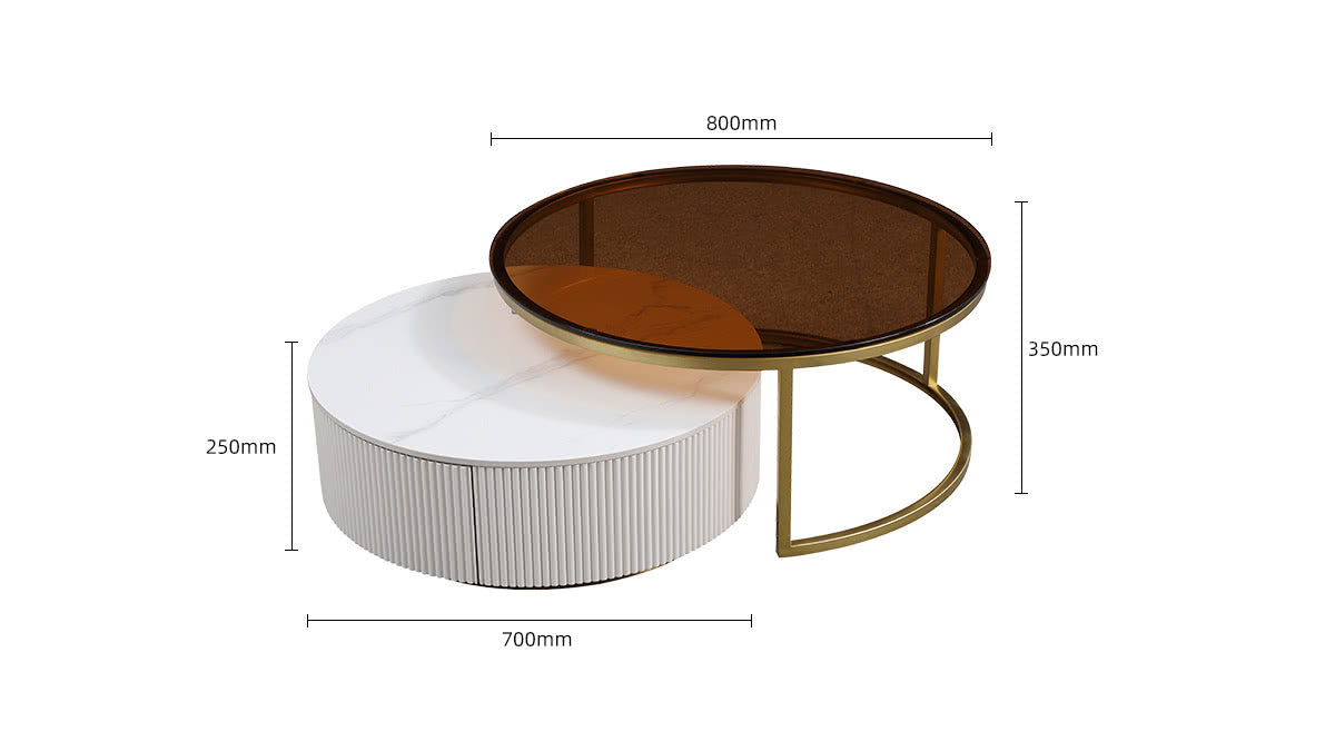 IN-Macaron-Nordic Light Luxury Tempered Glass Table