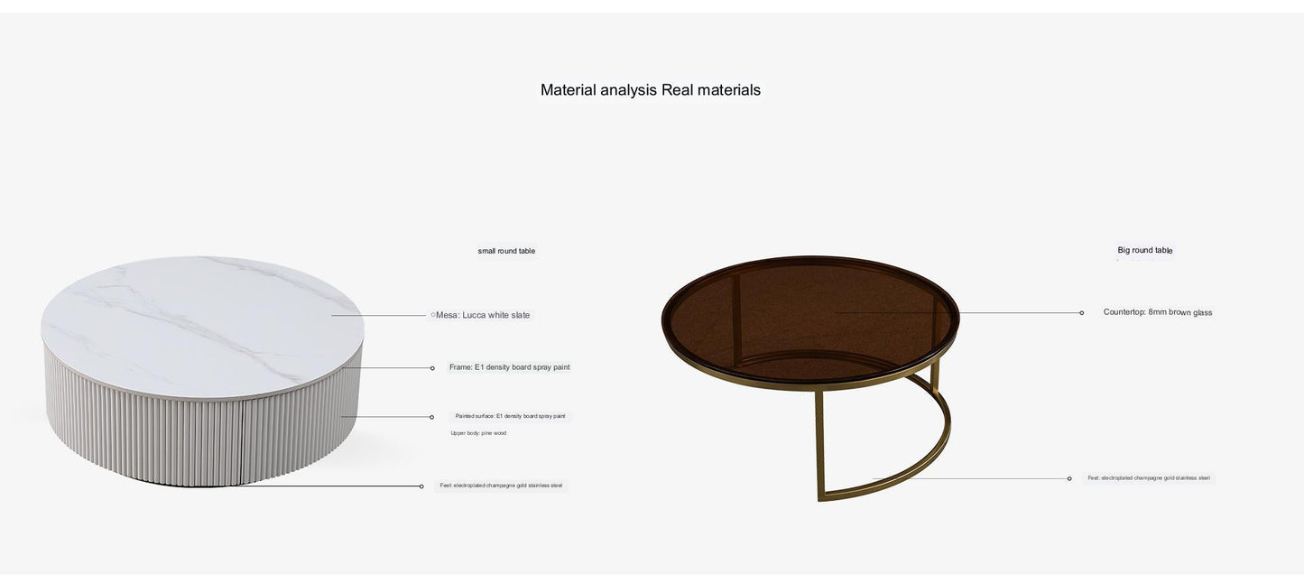 IN-Macaron-Nordic Light Luxury Tempered Glass Table