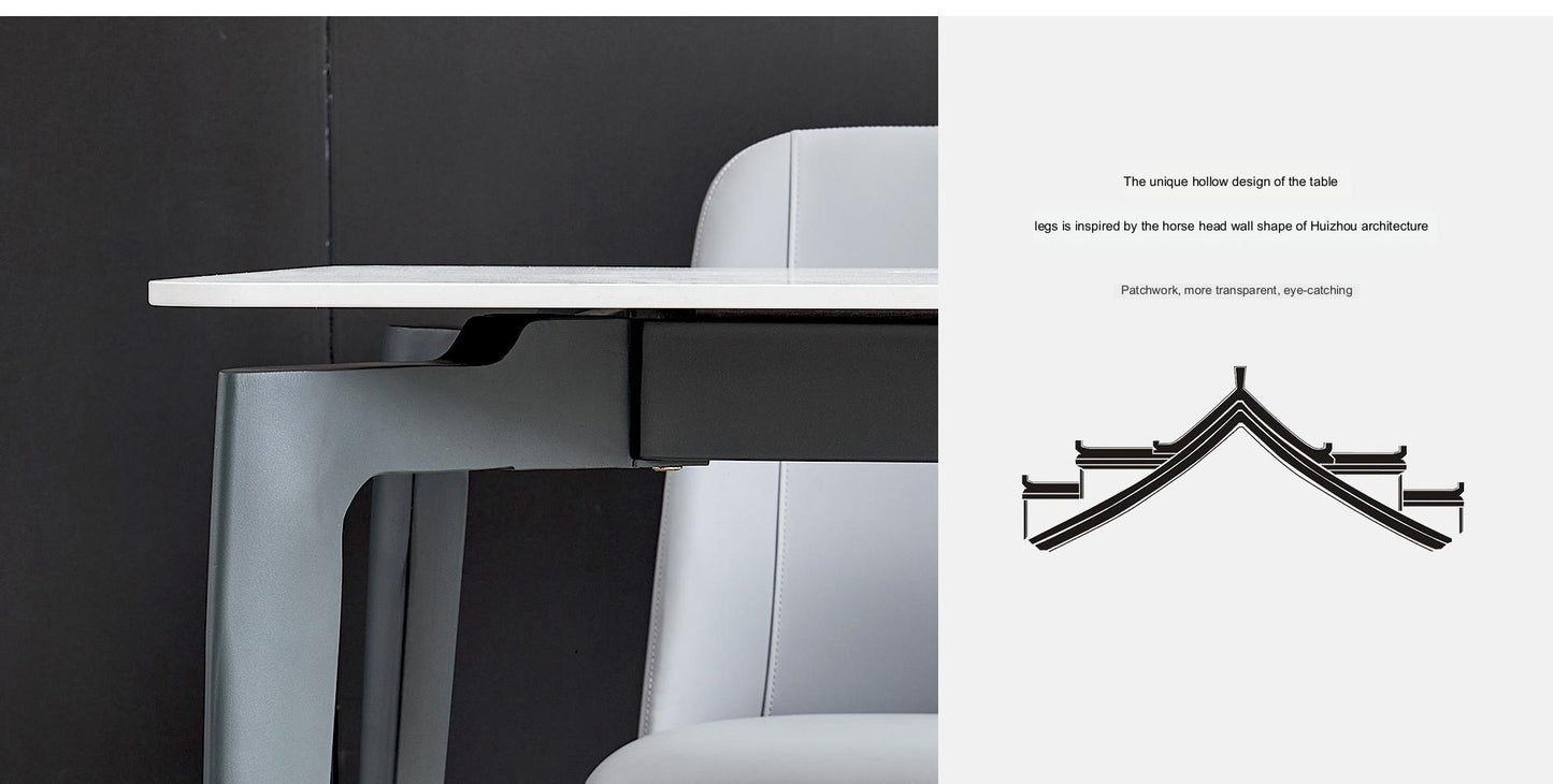 IN-Starlight Series Rock Slab Dining Set