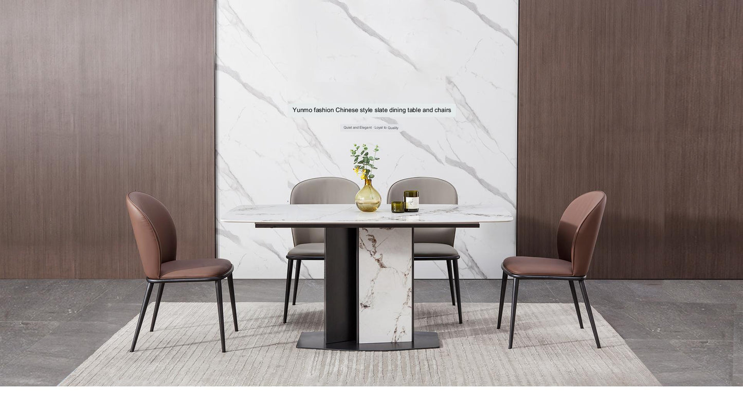 IN-Yunmo Fashion Minimalist Slate Dining Set 4 Seater