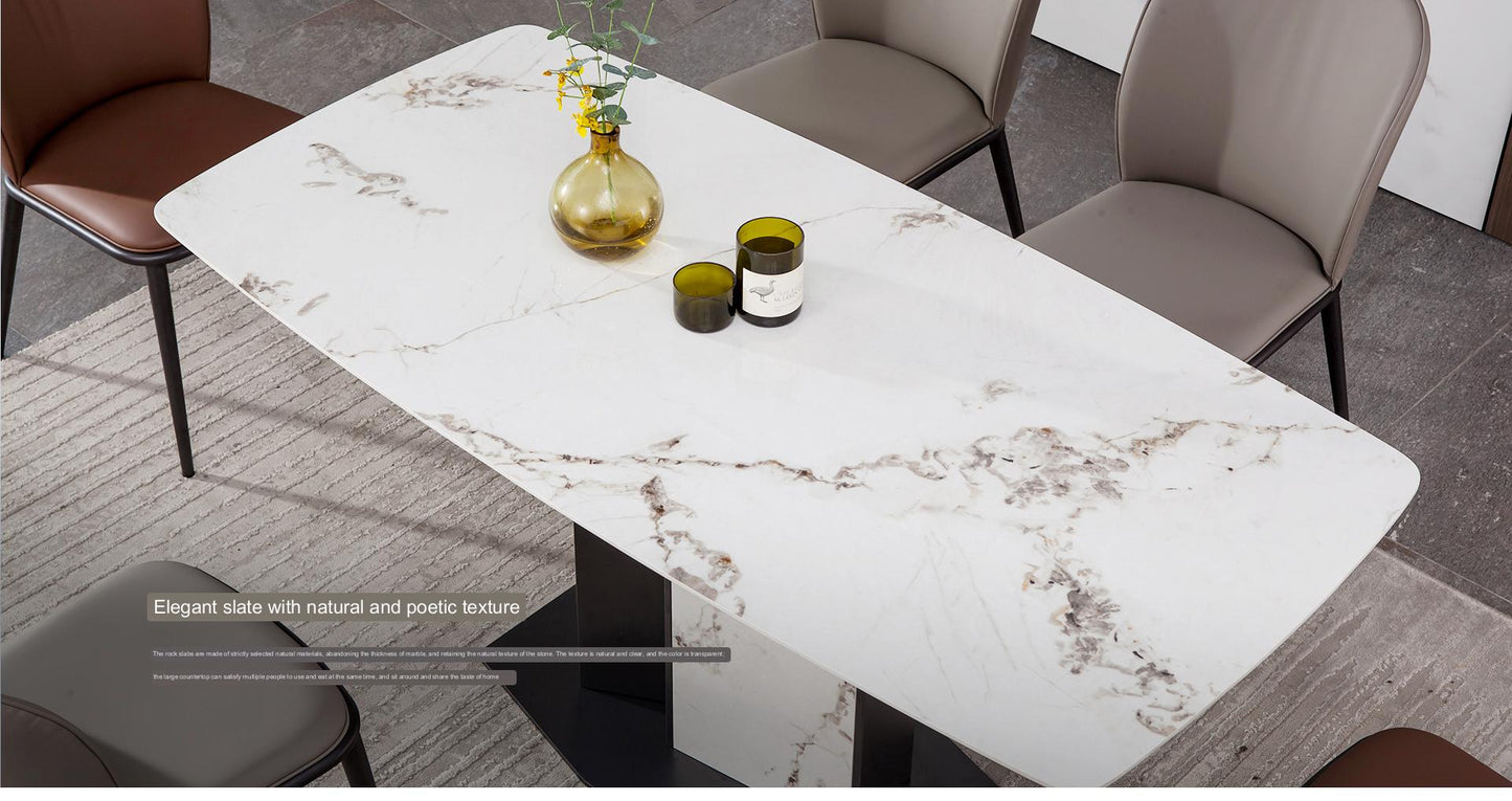IN-Yunmo Fashion Minimalist Slate Dining Set 4 Seater