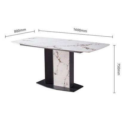 IN-Yunmo Fashion Minimalist Slate Dining Set 4 Seater
