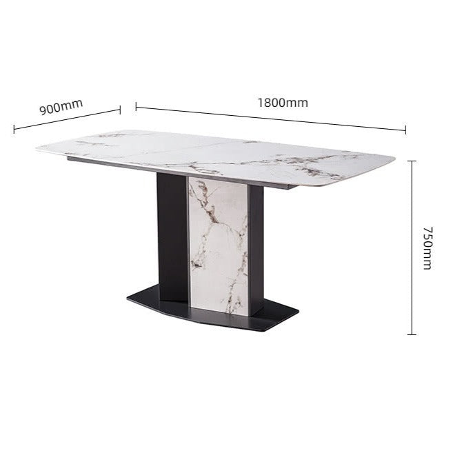IN-Yunmo Fashion Minimalist Slate Dining Set 4 Seater
