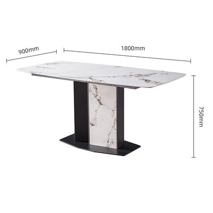 IN-Yunmo Fashion Minimalist Slate Dining Set 4 Seater