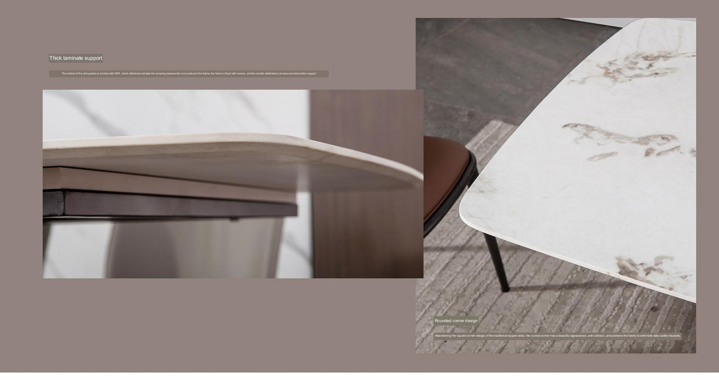 IN-Yunmo Fashion Minimalist Slate Dining Set 4 Seater