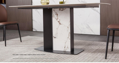 IN-Yunmo Fashion Minimalist Slate Dining Set 4 Seater