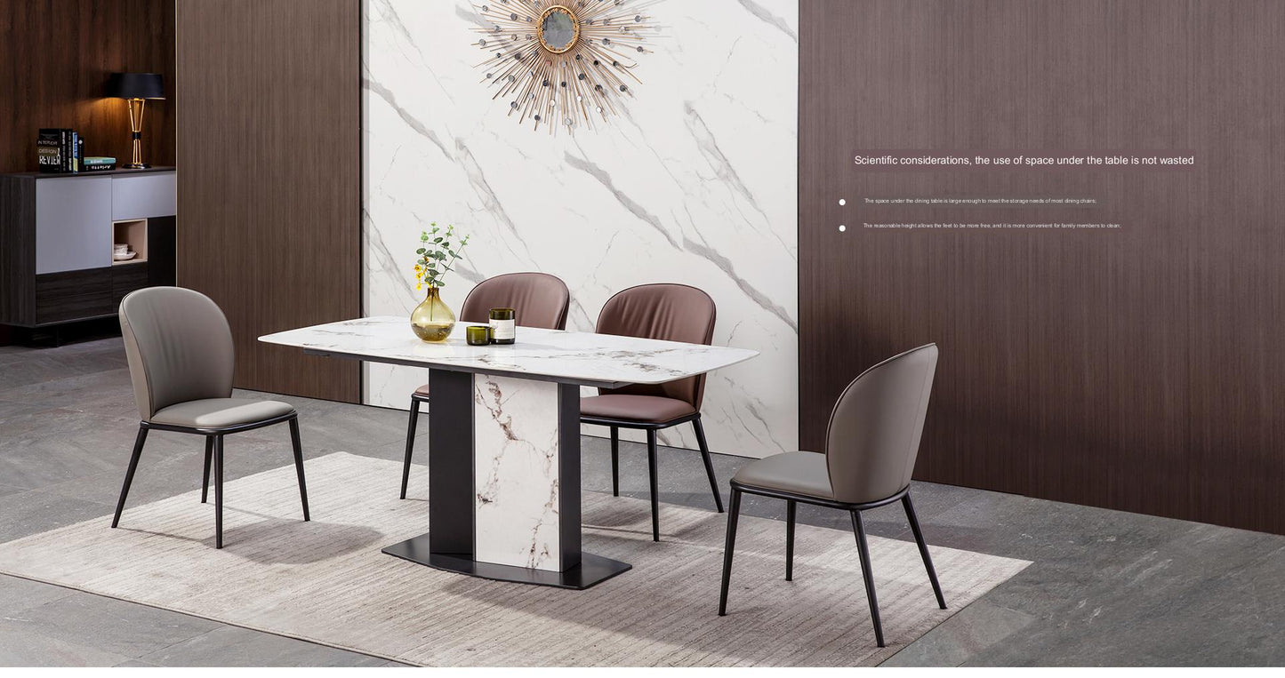 IN-Yunmo Fashion Minimalist Slate Dining Set 4 Seater