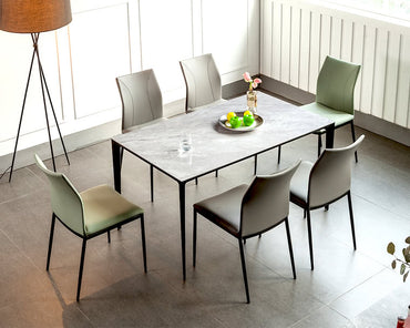 IN-Modern Minimalist Slate Dining Set