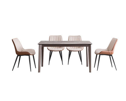 IN-Italian Light Luxury Rock Slab Dining Set 4 Seater