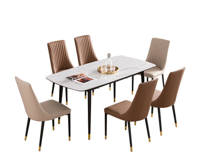 IN-Modern light luxury functional all-stone dining 4 Seater