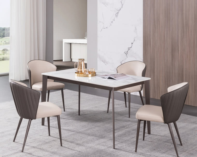 IN-Light & Luxury Slate Dining Set