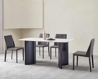 IN-Simple Modern Minimalist Light Slate Dining Set 4 Seater