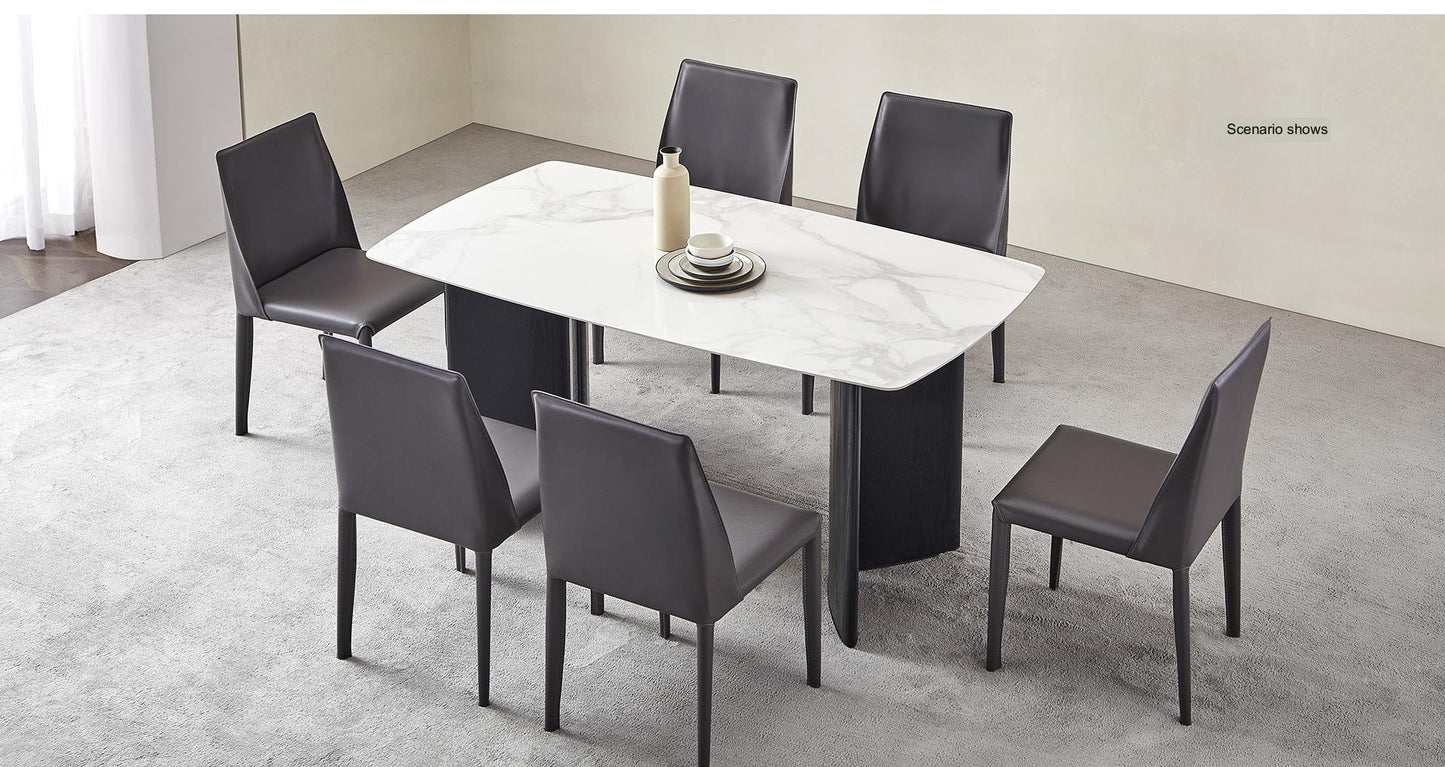 IN-Simple Modern Minimalist Light Slate Dining Set 4 Seater