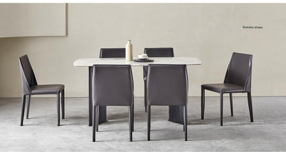 IN-Simple Modern Minimalist Light Slate Dining Set 4 Seater