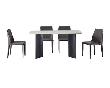 IN-Simple Modern Minimalist Light Slate Dining Set 4 Seater