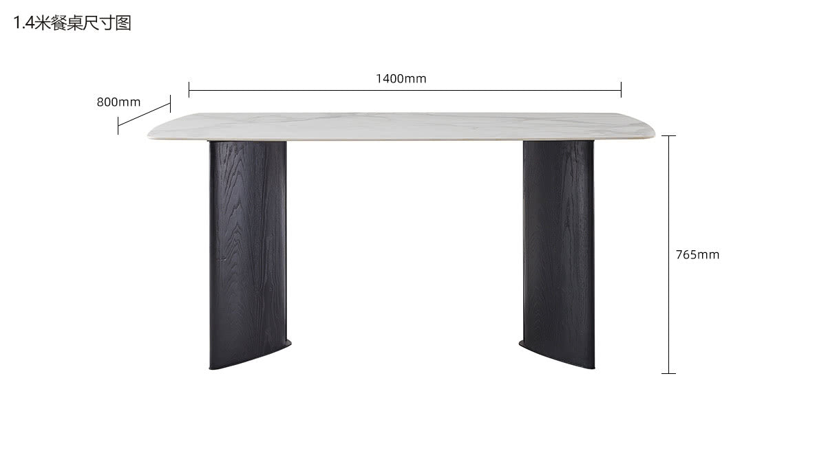IN-Simple Modern Minimalist Light Slate Dining Set 4 Seater