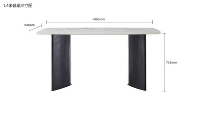 IN-Simple Modern Minimalist Light Slate Dining Set 4 Seater