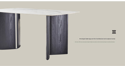 IN-Simple Modern Minimalist Light Slate Dining Set 4 Seater