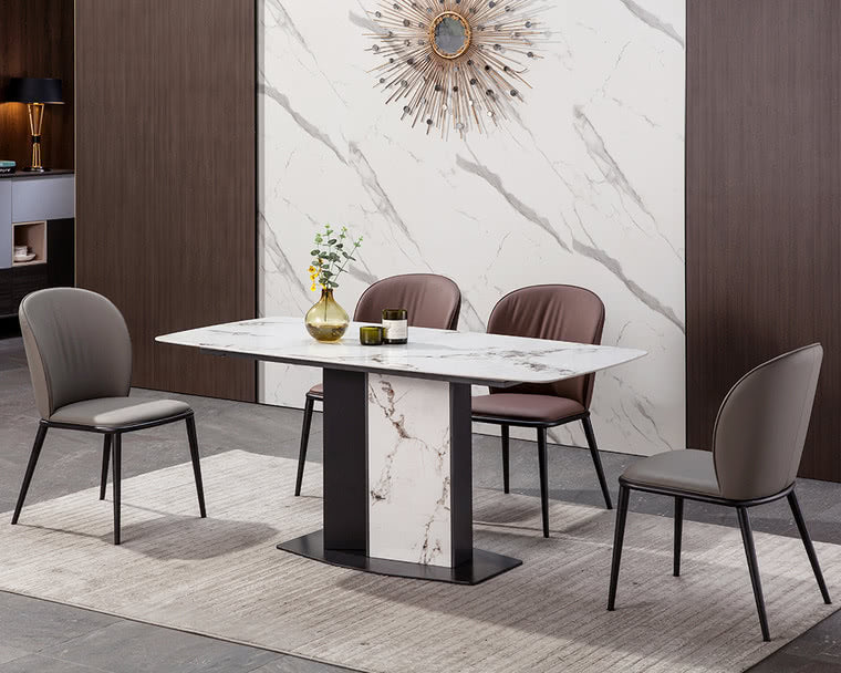 IN-Yunmo Fashion Minimalist Slate Dining Set 4 Seater