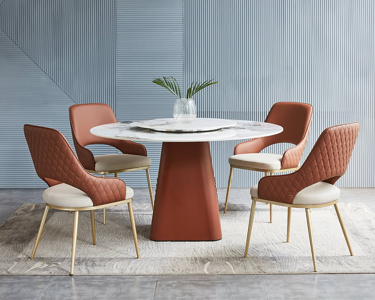 IN-Elysee Leather Dining Set