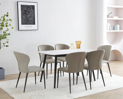 IN-Modern Simple Slate Dining Set