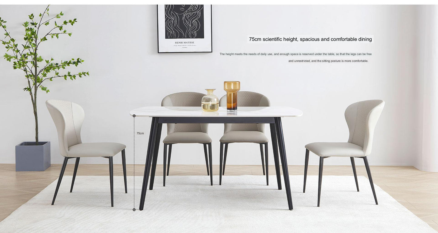 IN-Modern Simple Slate Dining Set