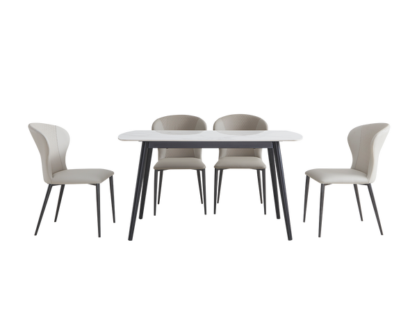IN-Modern Simple Slate Dining Set