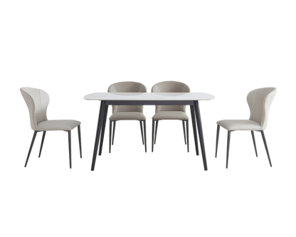 IN-Modern Simple Slate Dining Set