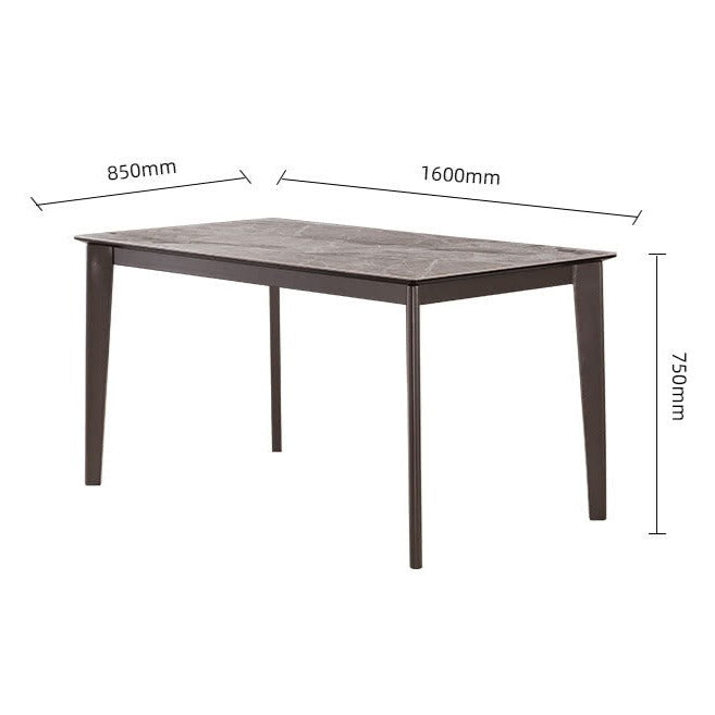 IN-Italian Light Luxury Rock Slab Dining Set - 6 Seater