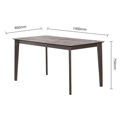 IN-Italian Light Luxury Rock Slab Dining Set 4 Seater