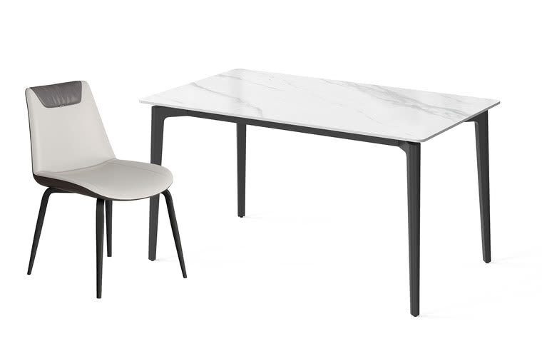 IN-Modern Minimalist Slate Dining Set 6 Seater