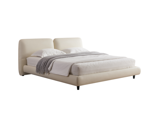 IN-Valletta-Cream style technical leather soft bed