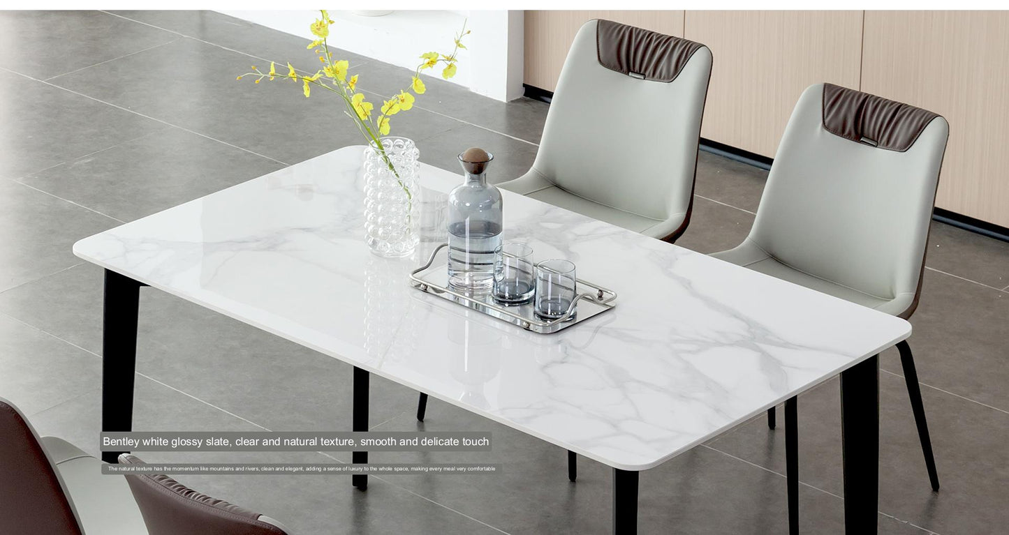 IN-Modern Minimalist Slate Dining Set 6 Seater