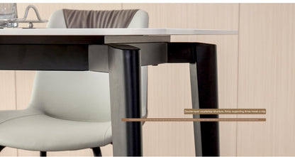 IN-Modern Minimalist Slate Dining Set 6 Seater